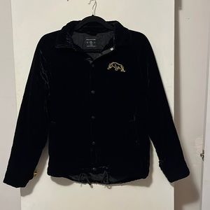 Urban outfitters crushed velvet coach jacket size medium